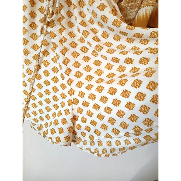 Sage the Label Gold and White Wrap Romper Deep V - Picture 4 of 7